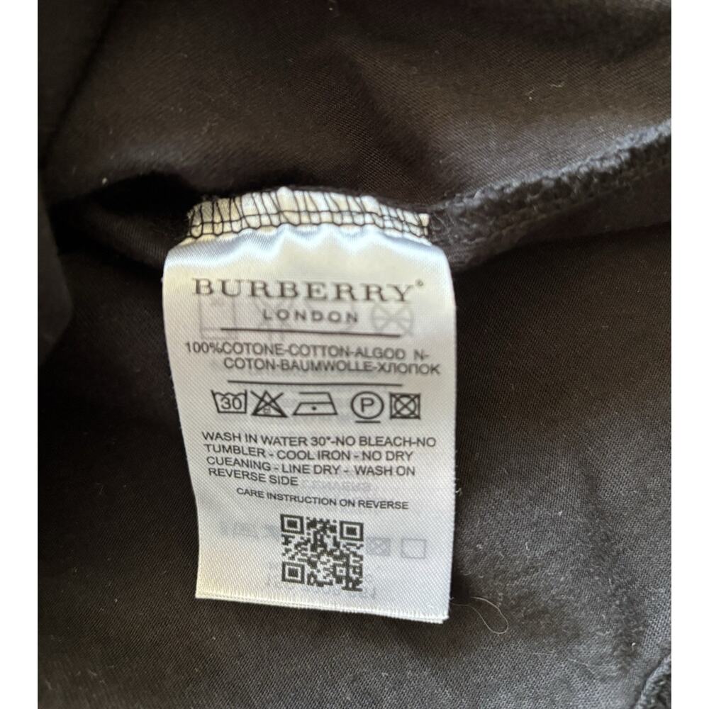 Burberry London England Logo Cotton T-Shirt Black LuxuryStreetwear Designer Sz L - Picture 5 of 7